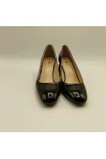 Chaussures Kaila en cuir noir à talons épais pour femmes