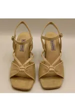 Aster Beige Heeled Sandals