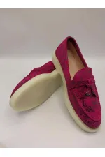 Davina Fuşya Baskılı Hakiki Deri Günlük Ayakkabı – 37 Numara (Son Ürün, İndirimli)