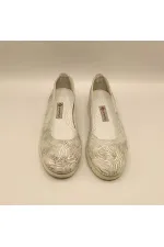 Alena Silver Leather Ballet Flats