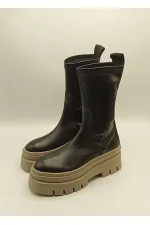 Stretch Kadın Siyah Streç Bot – 29 cm Uzunluk, Termolight Kaymaz Taban, 8 cm Taban