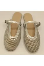 Gina File Silver Slippers