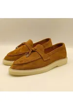 Mocassins Etna en daim beige pour femmes