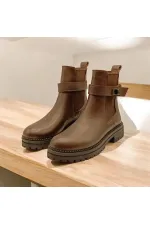 Bottines Chelsea Terra Coffee en cuir pour femmes