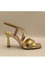 Marla Gold Heeled Sandals