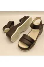 Hera Black Leather Platform Sandals