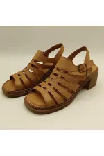 Amethyst Exclusive Stable Tan Heeled Women's Sandals | Comfortable Classic Style