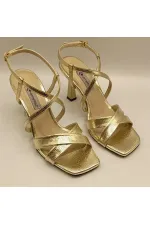 Marla Gold Heeled Sandals