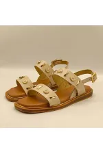 Celena Beige Flat Women's Sandals