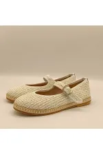 Ballerines blanches Lotus