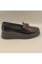 Chaussures décontractées pour femmes Pena en cuir verni froissé