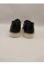 Malta Siyah Deri Kadın Loafer Ayakkabı – Hakiki Deri, Poli Taban