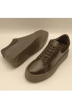 Ellezsa Black Genuine Leather Women's Sneaker