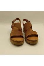 Amethyst Exclusive Stable Tan Suede Platform Women's Sandals | Genuine Leather Comfort