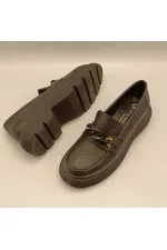 Anatolia Siyah Deri Kadın Günlük Ayakkabı