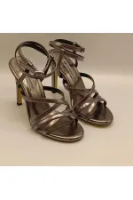 Rebecca Platinum Heeled Sandals