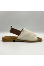 Bellini Cream Leather Women's Sandals | Elegant & Stylish Summer Style