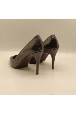 Escarpins Carleen en cuir noir nid d'abeille