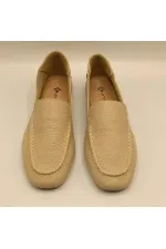 Ballerines en cuir véritable beige Tina pour femme, exclusivité Amethyst