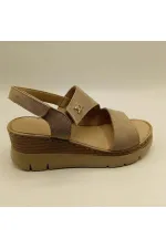 Amethyst Exclusive Stable Beige Suede Platform Women's Sandals | Elegance and Comfort