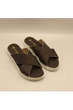 Pantoufles confortables en cuir noir Alessia pour femmes