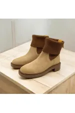 Marine Beige Suede Women's Chelsea Boots