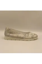 Alena Silver Leather Ballet Flats