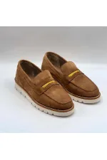 Mocassins pour femmes Malta en daim beige – Daim véritable, semelle en polyuréthane