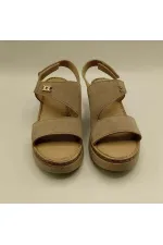 Amethyst Exclusive Stable Beige Suede Platform Women's Sandals | Elegance and Comfort