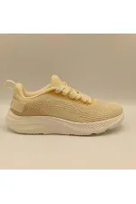 Ametist Exclusive Casta Beige Knitted Women's Athletic Shoes
