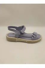 Juana Mavi Gerçek Deri Sandalet – Rahat ve Şık Kadın Sandalet