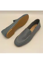 Ballerines en cuir véritable pour femmes Tina Blue, exclusivité Amethyst