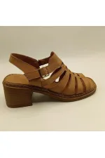 Amethyst Exclusive Stable Tan Heeled Women's Sandals | Comfortable Classic Style