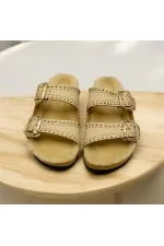 Mina Kışlık Ortopedik Bej Kadın Terlik