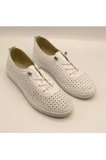 Ametist Exclusive Lugano White Genuine Leather Women's Sneaker – Handcrafted and Comfortable