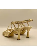 Marla Gold Heeled Sandals