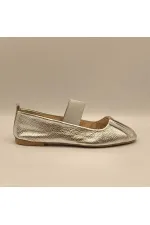 Ballerines en cuir argenté Hazal