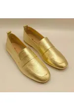 Ballerines en cuir doré Emery