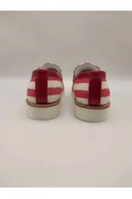 Malta Kadın Günlük Ayakkabı – Kırmızı/Beyaz Çizgili