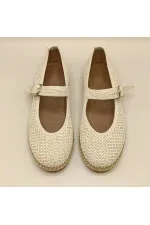 Ballerines blanches Lotus