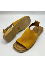 Bellini Mustard Suede Leather Women's Sandals | Comfortable and Stylish Design