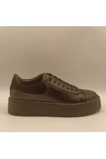 Ellezsa Black Genuine Leather Women's Sneaker