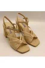 Aster Beige Heeled Sandals