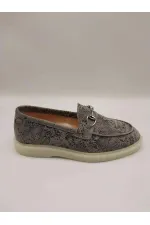 Davina Gri Baskılı Hakiki Deri Günlük Ayakkabı – 37 Numara (Son Ürün, İndirimli)