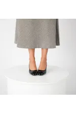 Chaussures Kaila en cuir noir à talons épais pour femmes