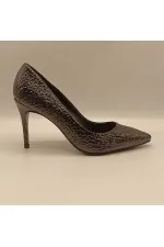 Escarpins Carleen en cuir noir nid d'abeille