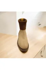 Marine Beige Suede Women's Chelsea Boots