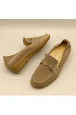 Chaussures décontractées pour femmes Jessica en daim beige