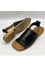 Bellini Black Leather Women's Sandals | Summer Comfort in Classic Style