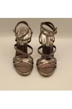 Rebecca Platinum Heeled Sandals